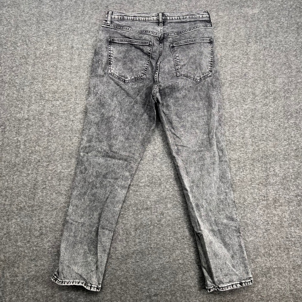 Gap Denim Womens 8/29 High Rise Vintage Slim Grey‎ Acid Wash Button Fly Jeans